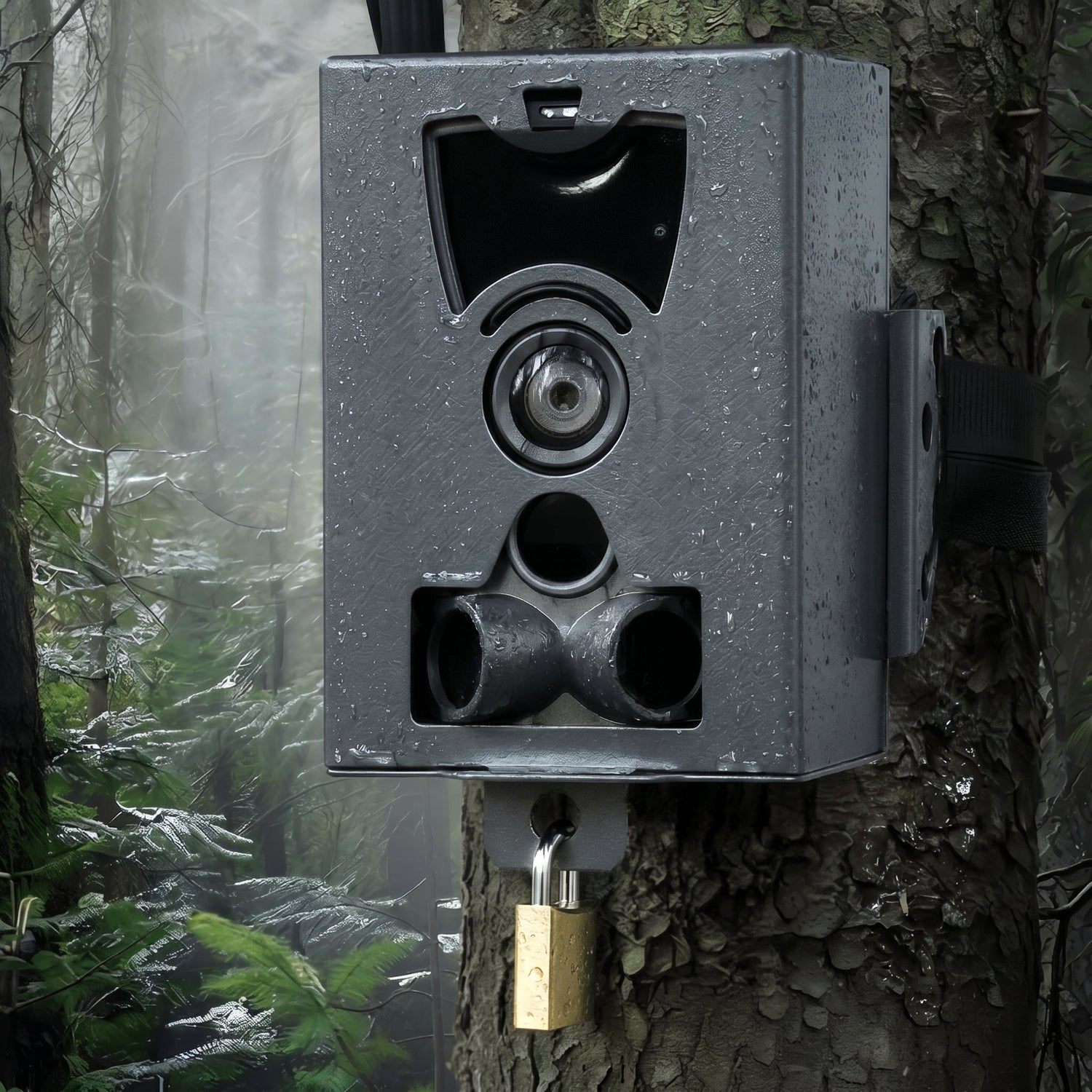 Anti-theft metal security case for trail cameras