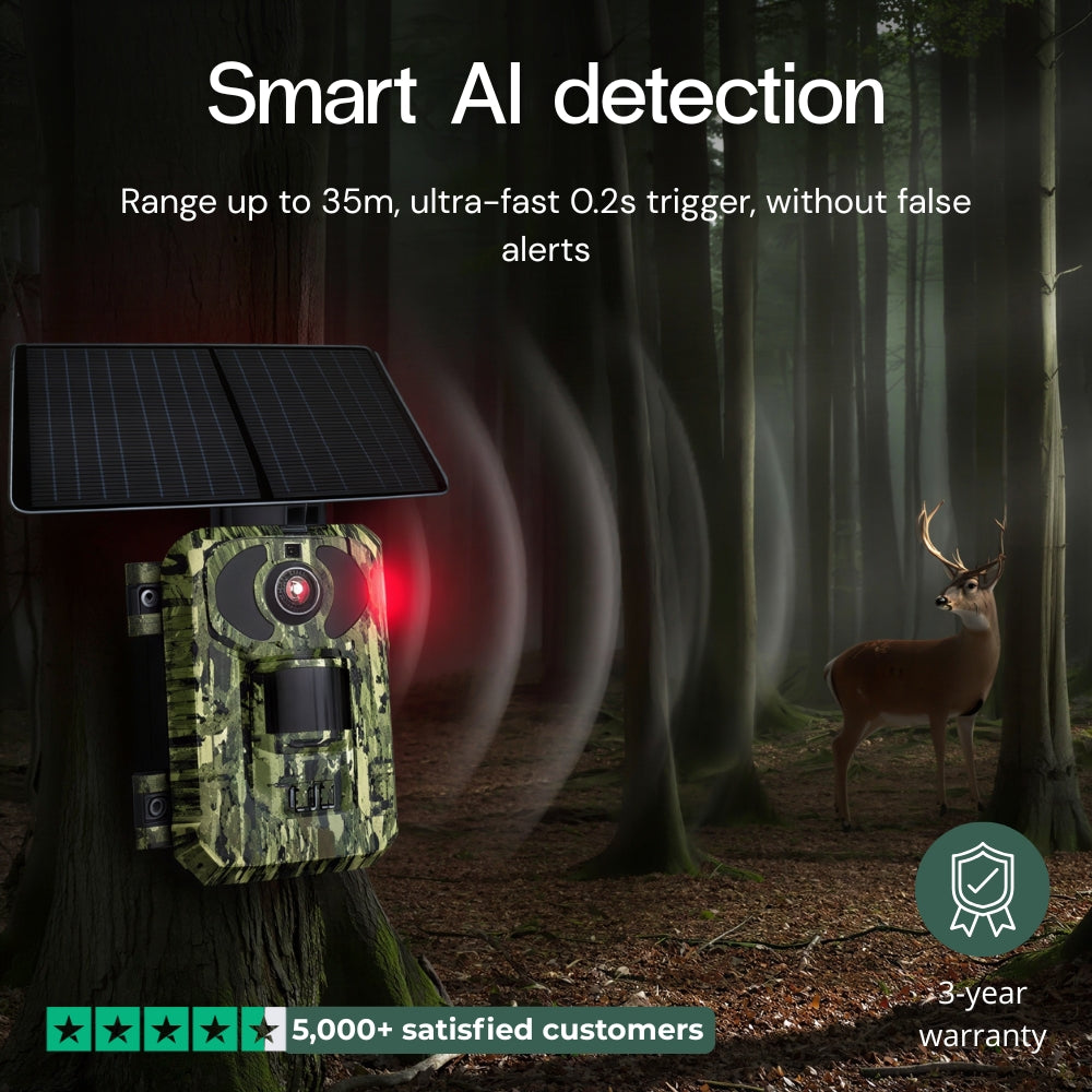 Solar-powered 4G trail camera