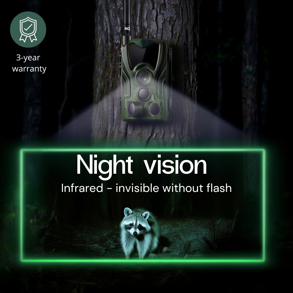 4K Trail Camera with 4G+ Screen