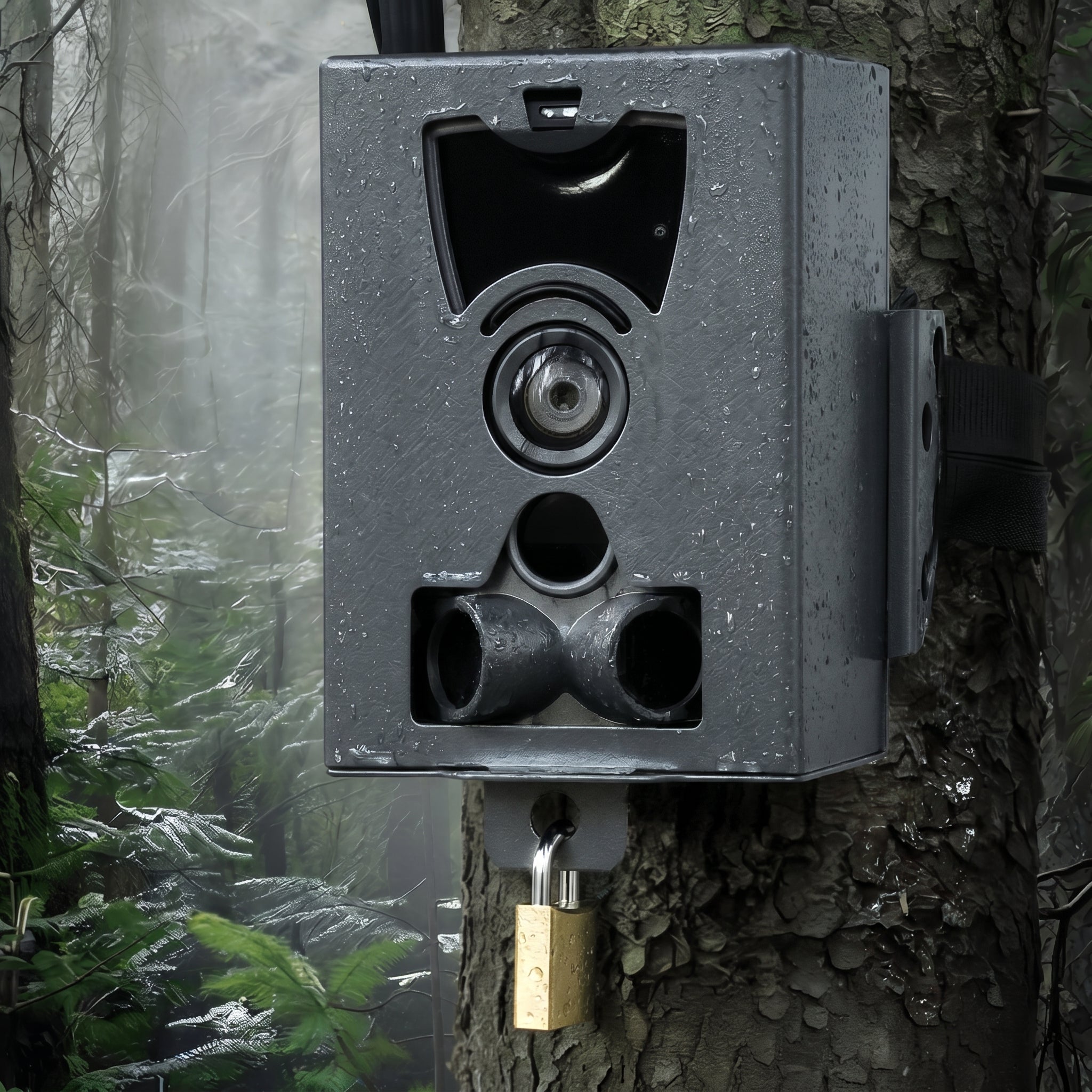 Anti-theft metal security case for trail cameras