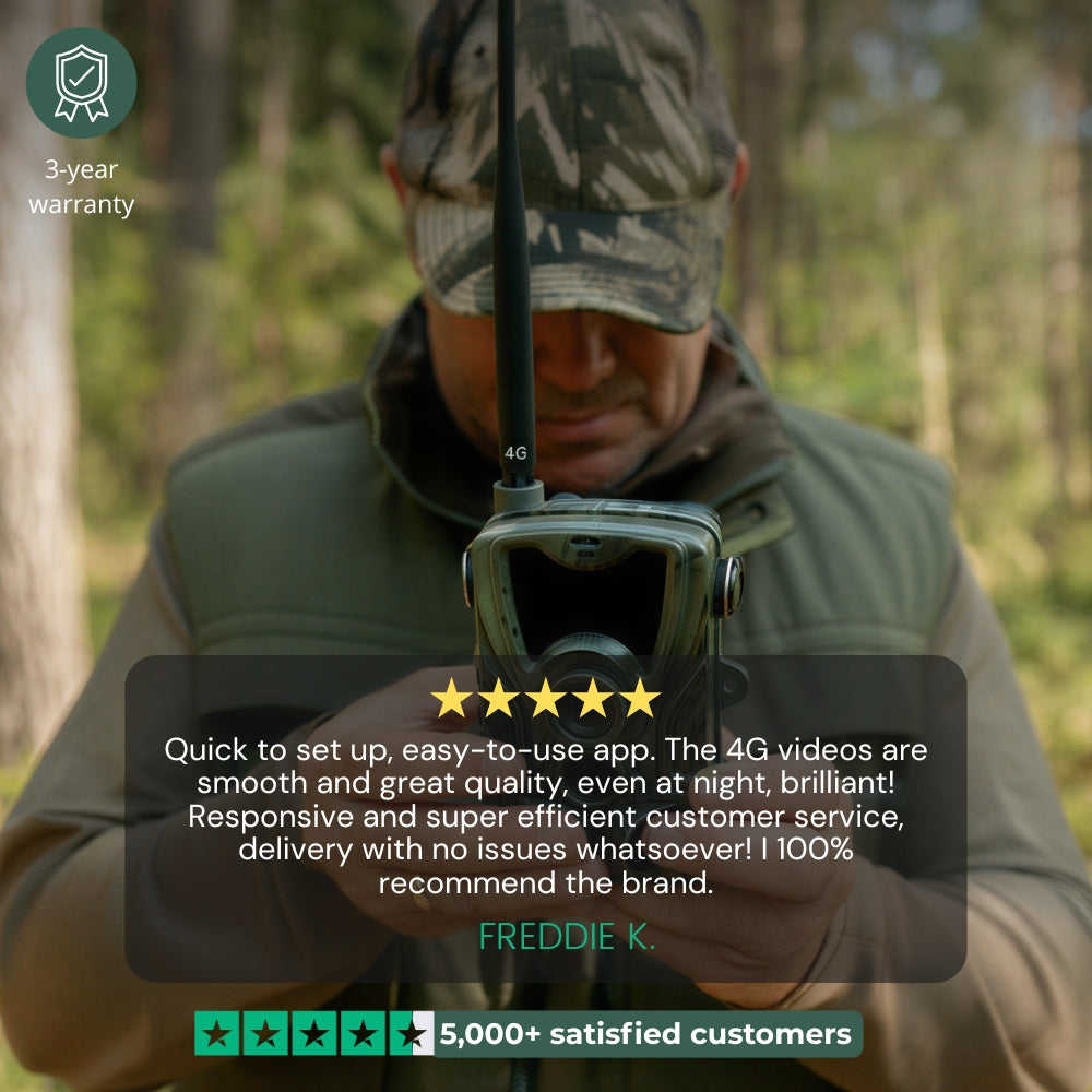 4K trail camera with 4G+ screen