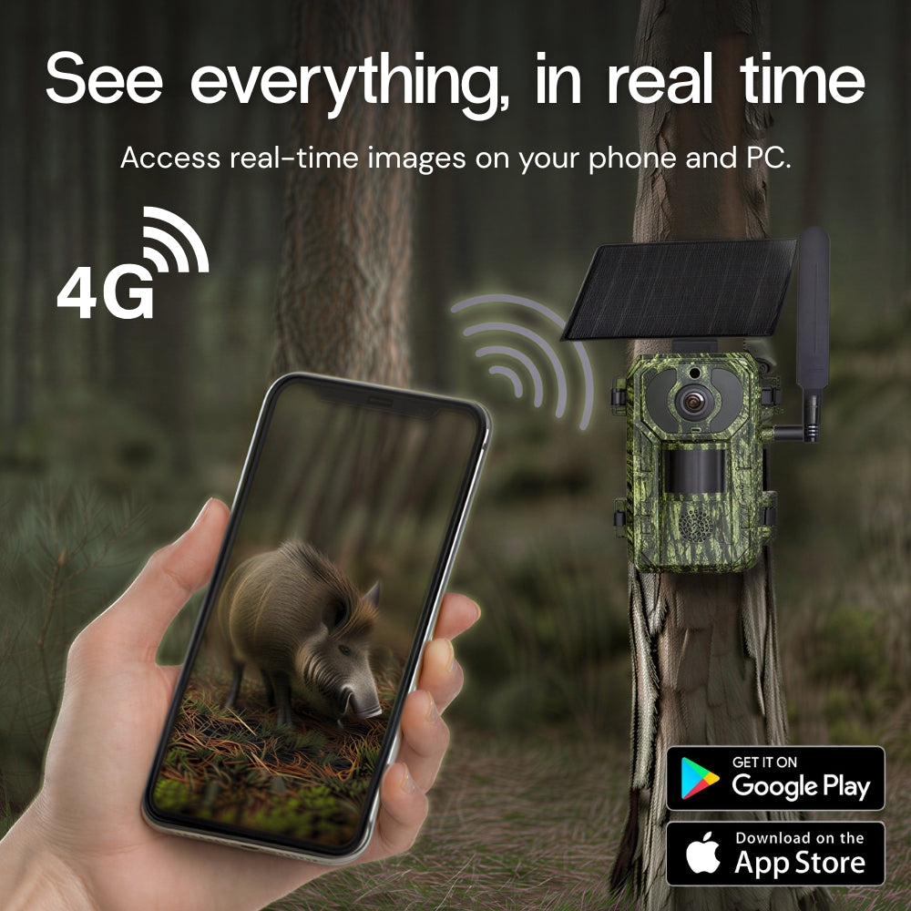 Solar-powered 4G trail camera