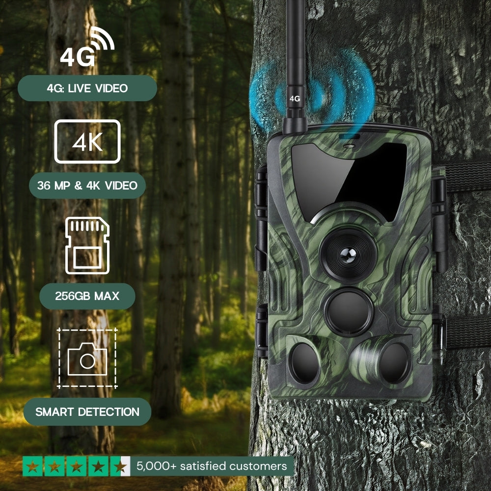 4K Trail Camera with 4G+ Screen