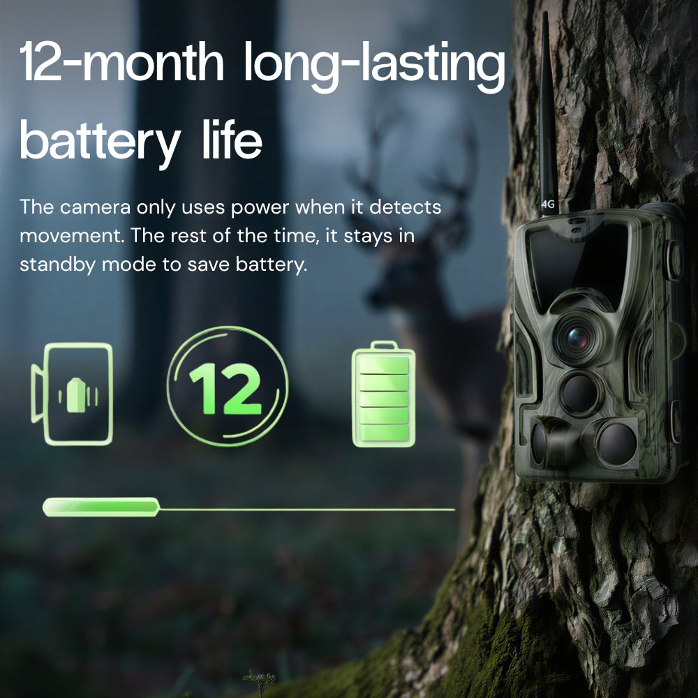 4K Trail Camera with 4G+ Screen